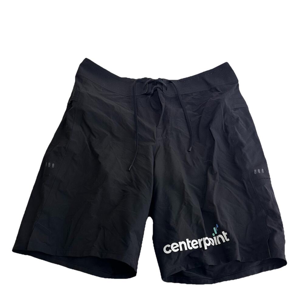 Lululemon Men’s Size 32 Black Board Shorts CenterPoint Logo Athletic Swim